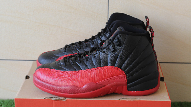 Air Jordan 12 Black Varsity Red Flu Game